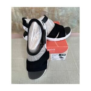 Easy Spirit Tayton2 Women's Black Comfort Sandals Size 8 M Strappy Flat Shoes